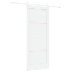 vidaXL Posuvn&eacute; dvere ORKDAL 83 x 202 cm Borovicov&yacute; mas&iacute;v Biela