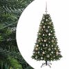 vidaXL Umel&yacute; vianočn&yacute; stromček s guľami 120 cm 150 LED Tepl&aacute; biela