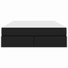 vidaXL Postel s úložným prostorem a matrací Čierna 140 x 200 cm