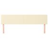 vidaXL Čelá postele 2 ks krémový 80x5x78/88 cm umelá koža