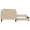 vidaXL Denná posteľ s rozkladacou posteľou krémová 90x200 cm látka