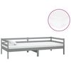 vidaXL Denn&aacute; posteľ s matracom 90x200 cm, siv&aacute;, borovicov&yacute; mas&iacute;v