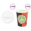 vidaXL papierov&eacute; &scaron;&aacute;lky na k&aacute;vu s viečkom 1000 ks 8oz 240ml