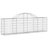 vidaXL Obl&uacute;kov&yacute; gabionov&yacute; k&ocirc;&scaron; 200x30x60/80 cm pozinkovan&eacute; železo