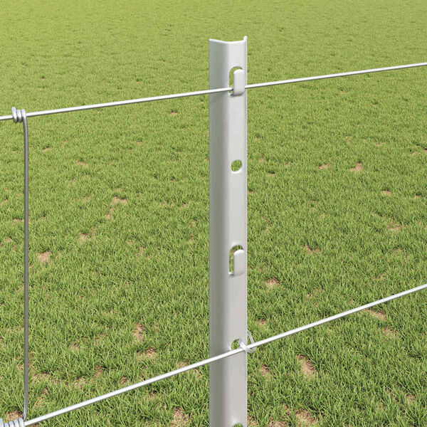 vidaXL Plot s podperou Strieborn&aacute; 1,2 x 25 m Oceľ