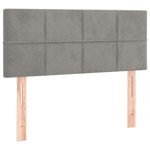 vidaXL Čelo postele bledosiv&eacute; 80x5x78/88 cm zamat