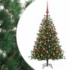 vidaXL Umel&yacute; vianočn&yacute; stromček s vianočn&yacute;mi guľami 150 cm 150 LED
