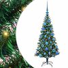 vidaXL Umel&yacute; predsvieten&yacute; vianočn&yacute; stromček Zelen&aacute; 120 cm PVC a kov