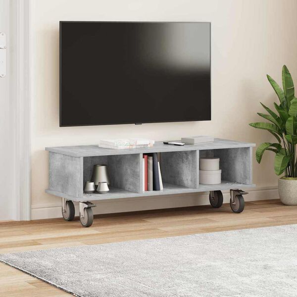 vidaXL TV stol&iacute;k Bet&oacute;nov&aacute; &scaron;ed&aacute; 100 x 35 x 35 cm Kompozitn&eacute; drevo