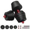 vidaXL 2-v-1 set činiek a činky 30 kg Čierna a červen&aacute;