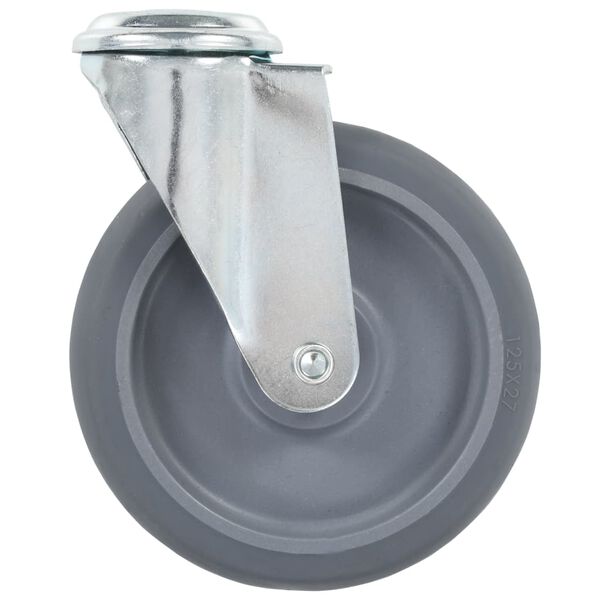 vidaXL Otočné kolieska s otvorom na skrutku 4 ks 125 mm