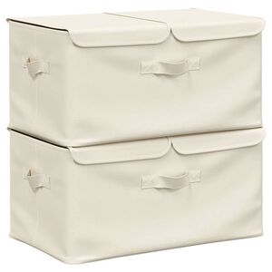 vidaXL &Uacute;ložn&eacute; boxy 2 ks l&aacute;tkov&eacute; 50x30x25 cm kr&eacute;mov&eacute;