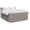 vidaXL Posteľn&yacute; r&aacute;m boxspring s matracom sivohned 180x200 cm l&aacute;tka