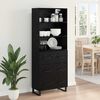 vidaXL Highboard Čierny dub 69,5 x 34 x 180 cm Kompozitn&eacute; drevo