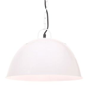 vidaXL Industri&aacute;lna vintage z&aacute;vesn&aacute; lampa 25 W, biela 41 cm E27
