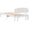 vidaXL Rám postele Biela 75 x 190 cm Masívne borovicové drevo