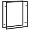 vidaXL Stojan na krbov&eacute; drevo matn&yacute; čierny 80x28x86 cm oceľ