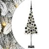vidaXL Vianočn&yacute; stromček s 150 LED-i Biela 120 cm PE a oceľ