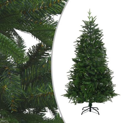 vidaXL Umelý vianočný stromček s LED a sadou gúľ, zelený 210cm PVC+PE