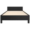 vidaXL Posteľný rám s čelom čierny 100x200 cm umelá koža