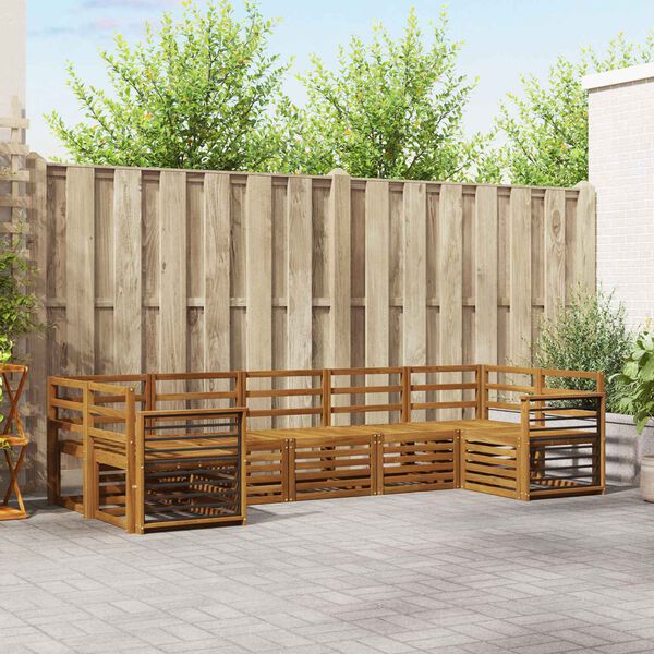 vidaXL S&uacute;pravy pohoviek 7 pcs Pr&iacute;rodn&aacute; Pevn&eacute; ak&aacute;ciov&eacute; drevo