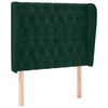 vidaXL Čelo postele so z&aacute;hybmi tmavozelen&yacute; 103x23x118/128 cm zamat