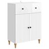 vidaXL Serv&iacute;rovacia skriňa Biela s vysok&yacute;m leskom 66 x 34,5 x 90 cm