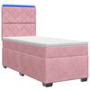 vidaXL Posteľ boxspring s matracom Ružov&aacute; 90 x 200 cm Zamat
