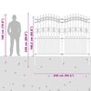 vidaXL Záhradný plot Sivá 215 cm Povrchovo upravená oceľ