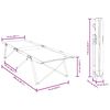 vidaXL Skladacia kempingov&aacute; posteľ 2 pcs Siv&aacute; 206 x 76 x 74 cm