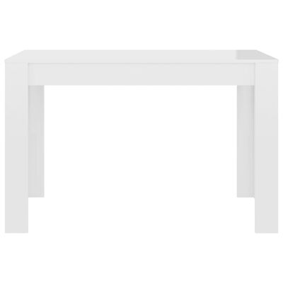 vidaXL Jedálenský stôl lesklý biely 120x60x76 cm drevotrieska