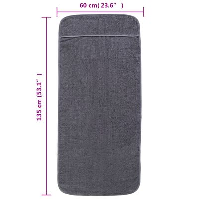 vidaXL Plážové uteráky 4 ks antracitové 60x135 cm látka 400 GSM
