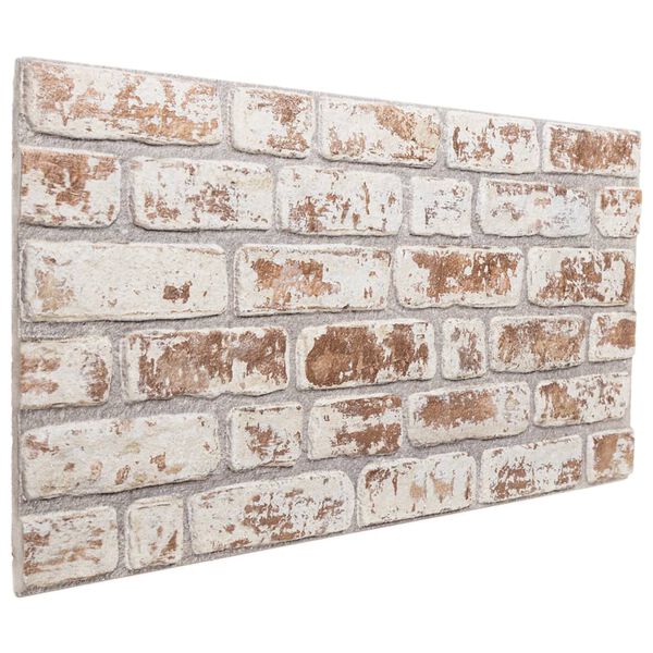 vidaXL 3D nástenné panely 10 ks červeno-biele 100x50 cm EPS