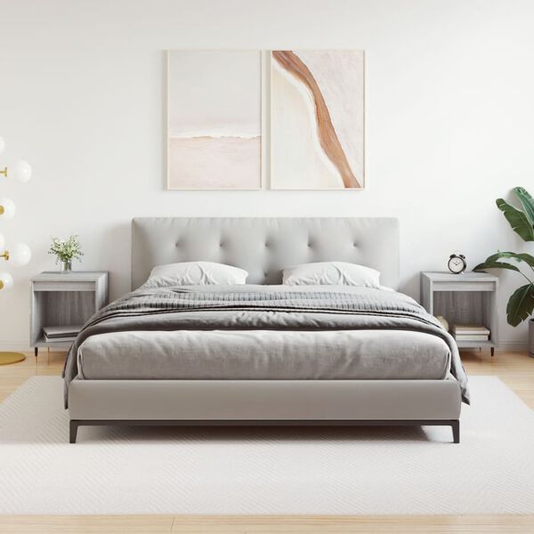 vidaXL Nočné stolíky 2 ks sivý dub sonoma 40x35x50 cm kompozitné drevo