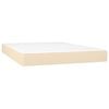 vidaXL Boxspring posteľ s matracom kr&eacute;mov&yacute; 140x190 cm l&aacute;tka