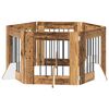 vidaXL Br&aacute;na pre psov so stojanmi 6 pcs Star&eacute; drevo 60 x 60 cm