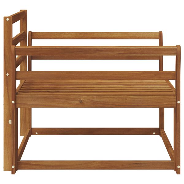 vidaXL Z&aacute;hradn&aacute; stredn&aacute; sedačka Pevn&eacute; ak&aacute;ciov&eacute; drevo Pr&iacute;rodn&aacute;