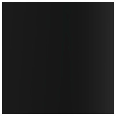 vidaXL Prídavné police 4 ks, lesklé čierne 40x40x1,5 cm, drevotrieska