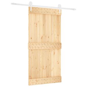 vidaXL Posuvn&eacute; dvere Pr&iacute;rodn&aacute; a biela 100 x 210 cm