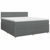 vidaXL Posteľ boxspring s matracom Tmavosiv&aacute; 140 x 200 cm L&aacute;tka