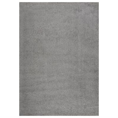 vidaXL Chlpatý koberec s vysokým vlasom sivý 140x200 cm