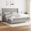vidaXL Boxspring posteľ s matracom svetlosiv&aacute; 100x200 cm l&aacute;tka