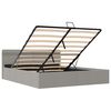 vidaXL Hydraulický posteľný rám+úložný priestor, LED, látka 160x200 cm