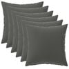 vidaXL Poťah na podložku 6 pcs HEERLEN Antracitov&aacute; 40 x 40 cm