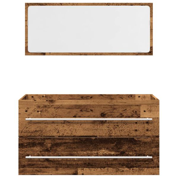 vidaXL 2-dielna sada k&uacute;peľňov&eacute;ho n&aacute;bytku star&eacute; drevo kompozitn&eacute; drevo