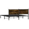 vidaXL Kovov&yacute; posteľn&yacute; r&aacute;m bez matraca dymov&yacute; dub 160x200 cm