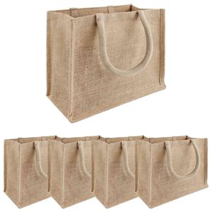 vidaXL Jutov&eacute; ta&scaron;ky 5 Pr&iacute;rodn&aacute; 26 x 22 x 14 cm 100% Tossa juta