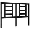 vidaXL Posteľný rám s čelom, čierny, dvojlôžko, drevený masív