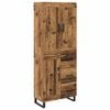 vidaXL Highboard 2 ks Star&eacute; drevo 69,5 x 34 x 180 cm