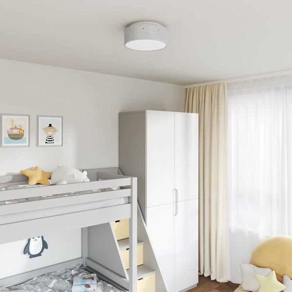 vidaXL Stropn&aacute; lampa so bodmi Siv&aacute; 30 x 30 x 13,5 cm l&aacute;tka